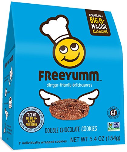 FreeYumm Allergen Free Cookies, Gluten Free, Vegan, Dairy Free, Nut Free Snacks for Kids, Total of 21 Cookies (Double Chocolate Chip): Amazon.com: Grocery & Gourmet Food