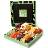 Holiday Nut and Dried Fruit Gift Basket, Healthy Gourmet Snack Christmas Food Box, Great for Birthday, Sympathy, Family Parties & Movie Night or as a Corporate Tray - Oh! NutsÂ  : Gateway