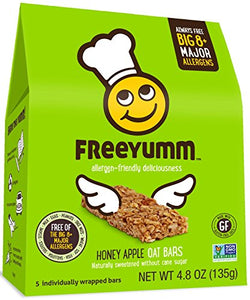 FreeYumm Allergen Free Granola Bars, Gluten Free, Dairy Free, Nut Free Snacks for Kids, Total of 15 Bars (Chocolate Chip):