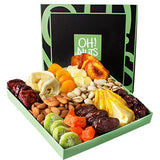 Holiday Nut and Dried Fruit Gift Basket, Healthy Gourmet Snack Christmas Food Box, Great for Birthday, Sympathy, Family Parties & Movie Night or as a Corporate Tray - Oh! NutsÂ  : Gateway